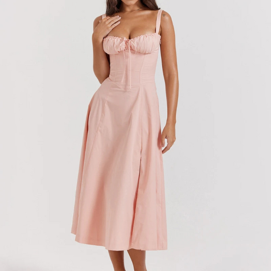 Dames Boho Midi-jurk Bloemenprint A-lijn met Split - Amy-4