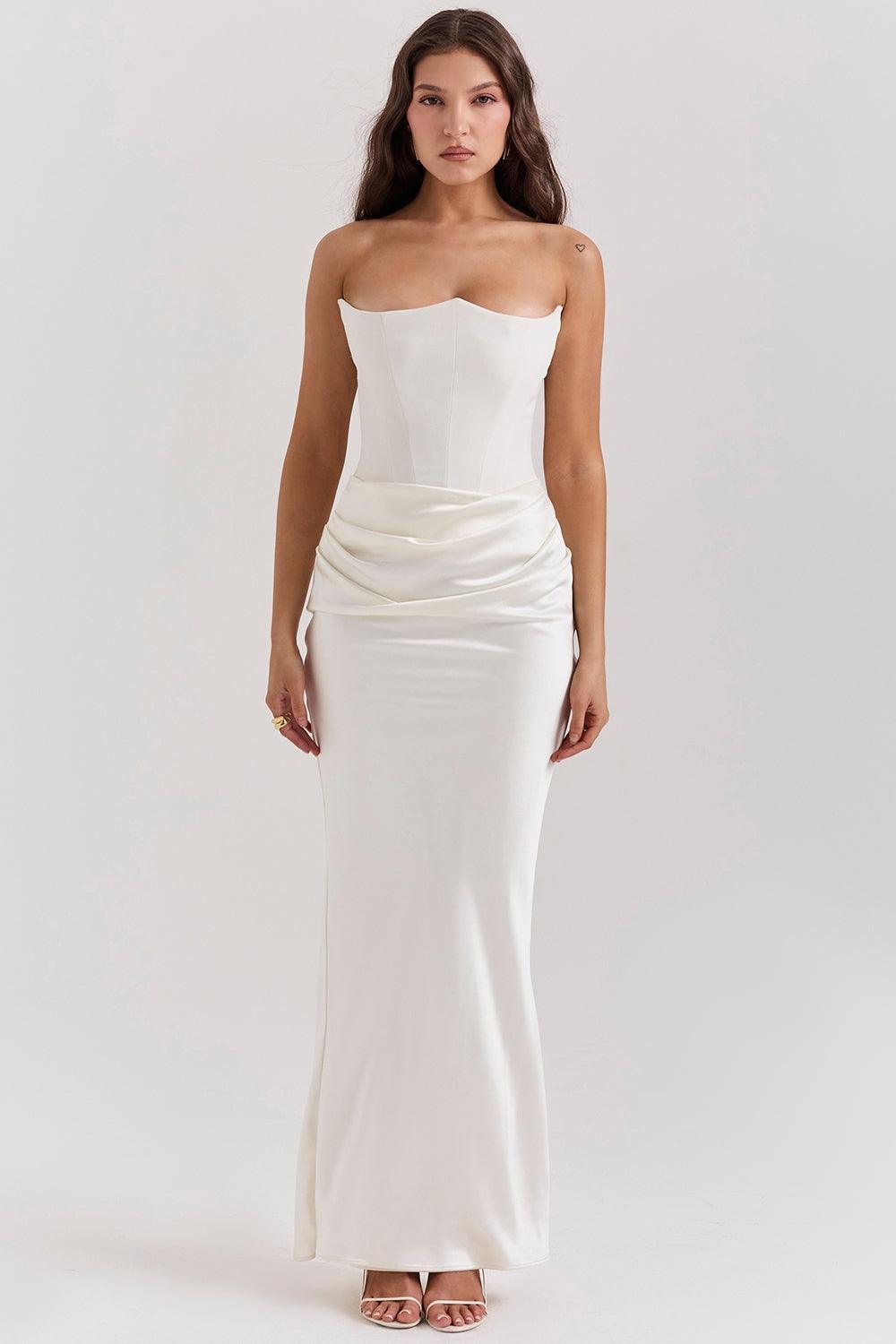 Variant image for Dames Galajurk met Corset en Gedrapeerde Rok - Ava-9