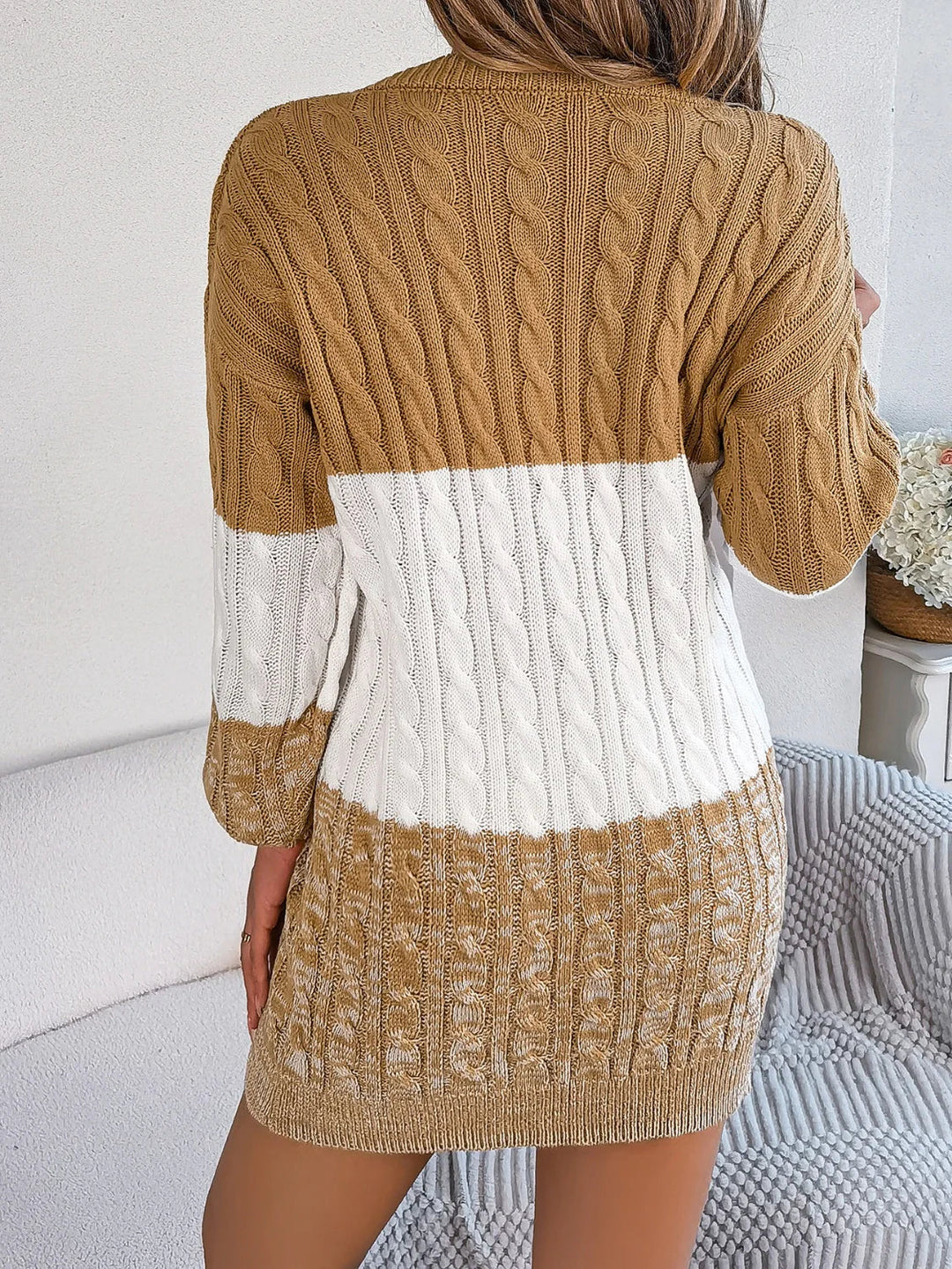 Dames Sweater Jurk Comfortabele Minimalistische Stijl - Danique-4