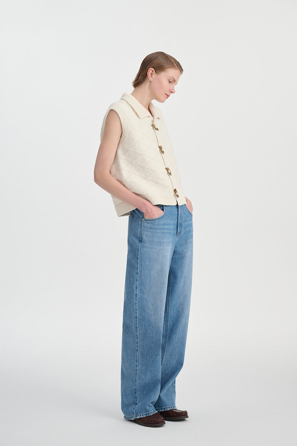 Syehnah - Basic effen mouwloos vest