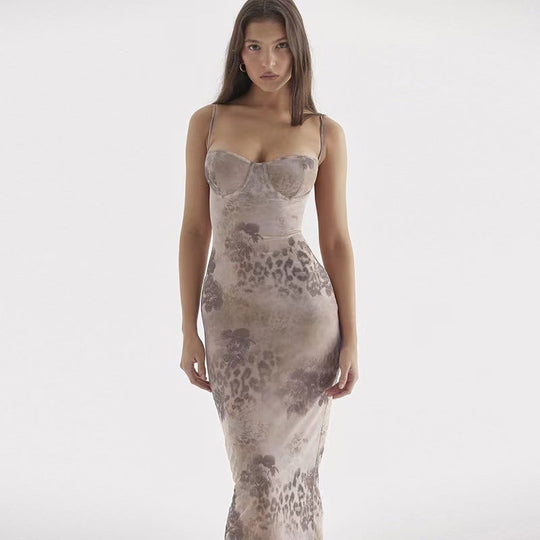 Variant image for Dames Maxi Jurk Bloemenprint Elegante Pasvorm - Luna-4