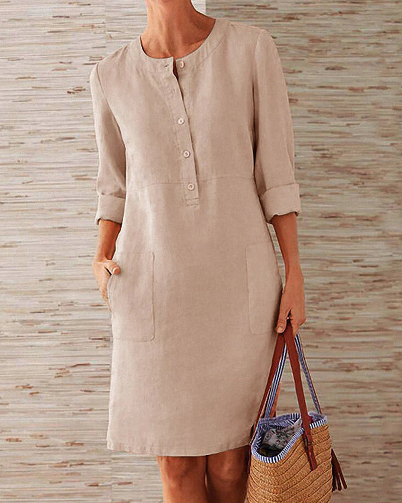 Variant image for Dames A-lijn Zomerjurk Elegante Monochrome Stijl - Aurora-15
