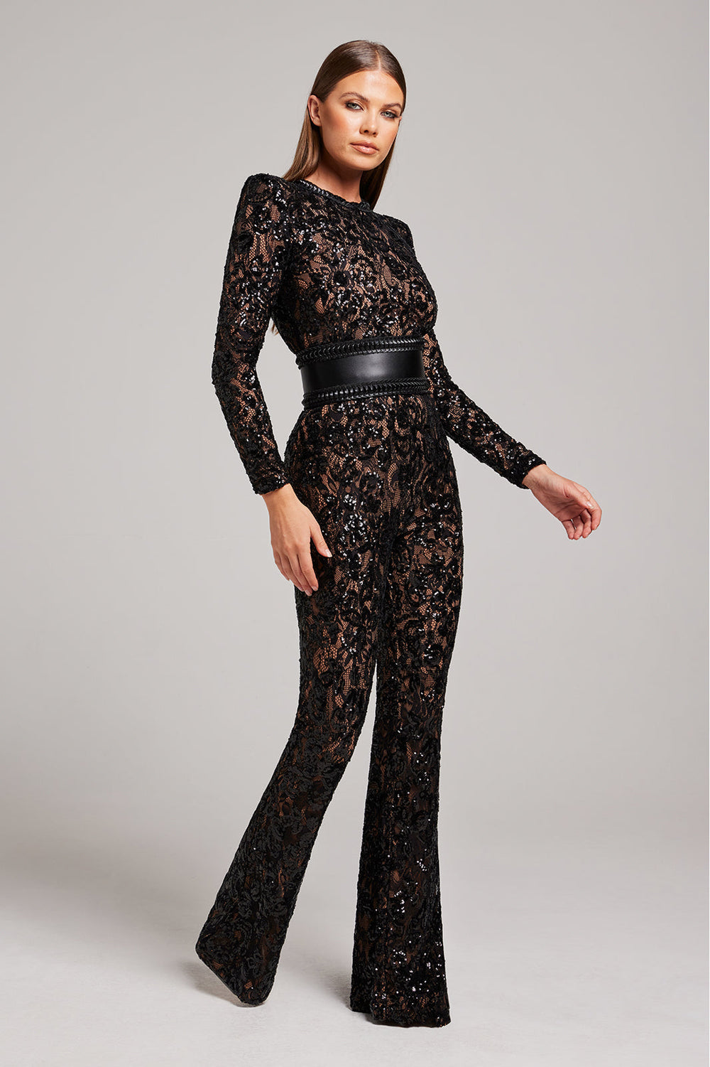 Dames Jumpsuit Feestelijk Met Pailletten En Kant - Lynn-2