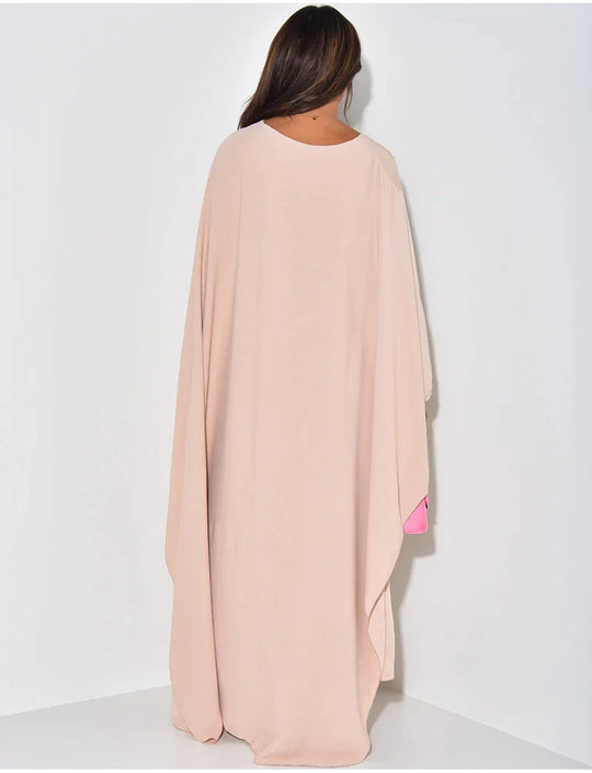 Vrouwen Satijnen Abaya Elegante Vloeiende Pasvorm - Annelore-5
