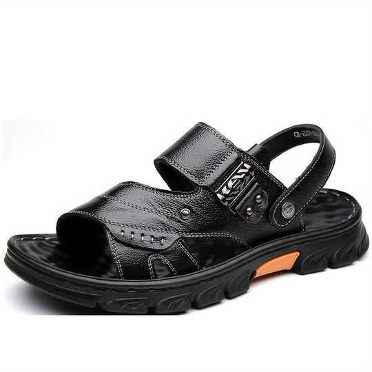 Heren Sandalen van Echt Leer met Comfortabele PU Binnenzool - Luuk-3