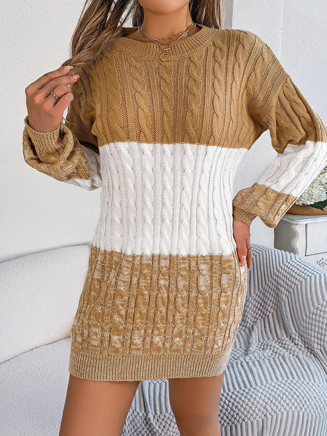 Variant image for Dames Sweater Jurk Comfortabele Minimalistische Stijl - Danique-7