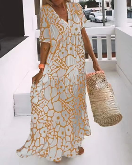 Dames Lange Maxi Jurk Elegante Vloeiende Pasvorm - Rosalie-4