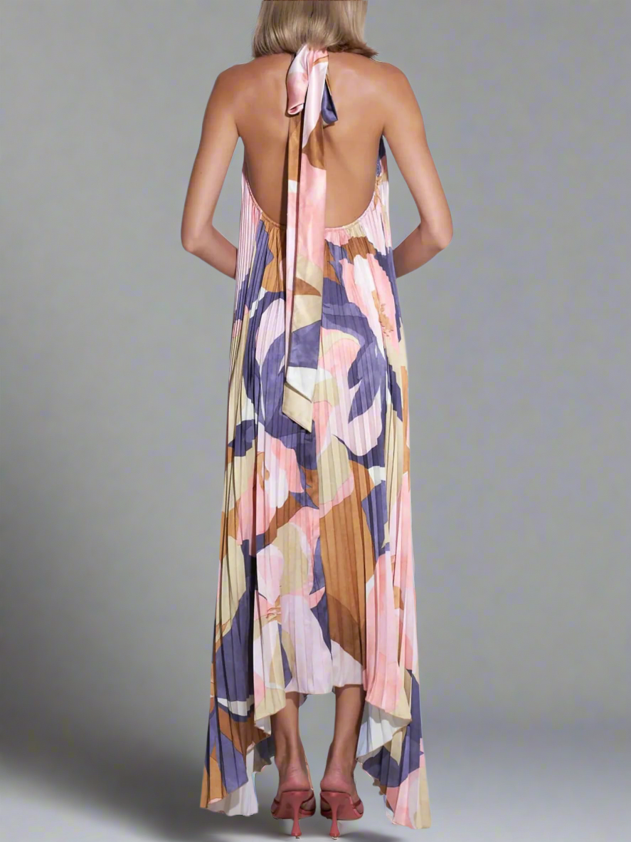 Dames Maxi Jurk Elegante Geplooide Stijl voor Zomer - Janella-5