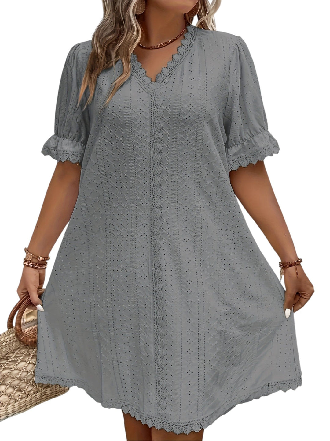 Variant image for Dames Plus Size V-Hals Jurk Elegant en Comfortabel - Sophie-41