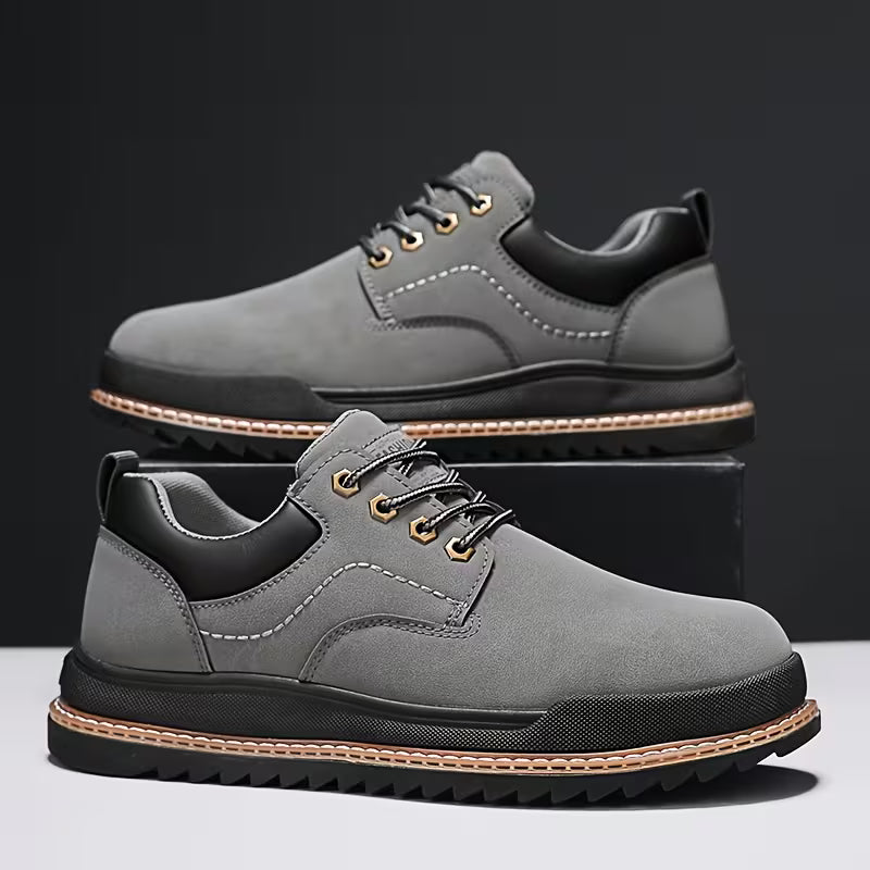 Schoenen heren | Veterschoenen heren | Antislip grip & stevige enkelsteun