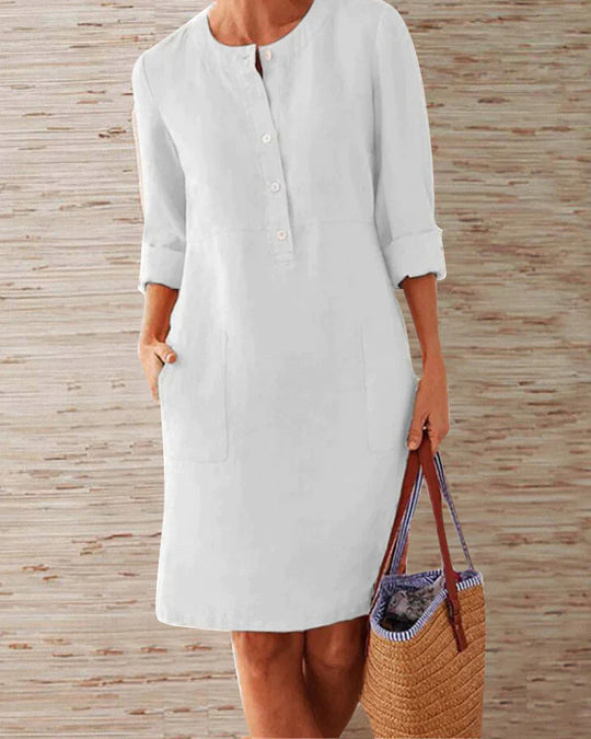 Variant image for Dames A-lijn Zomerjurk Elegante Monochrome Stijl - Aurora-8