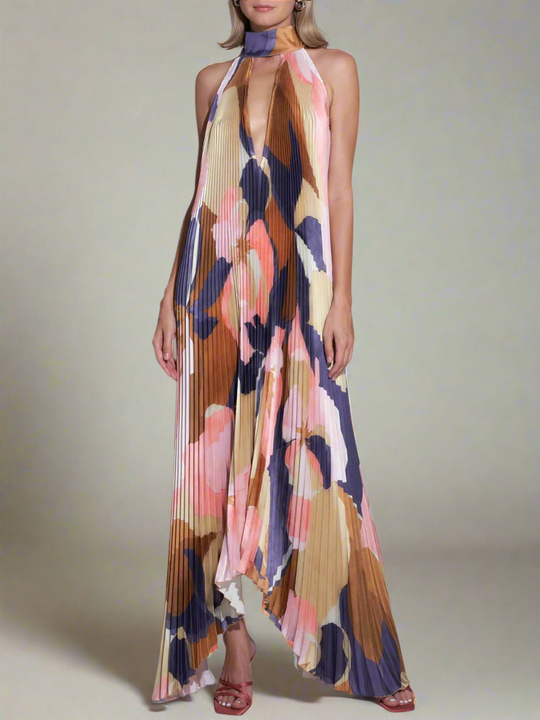 Variant image for Dames Maxi Jurk Elegante Geplooide Stijl voor Zomer - Janella-5