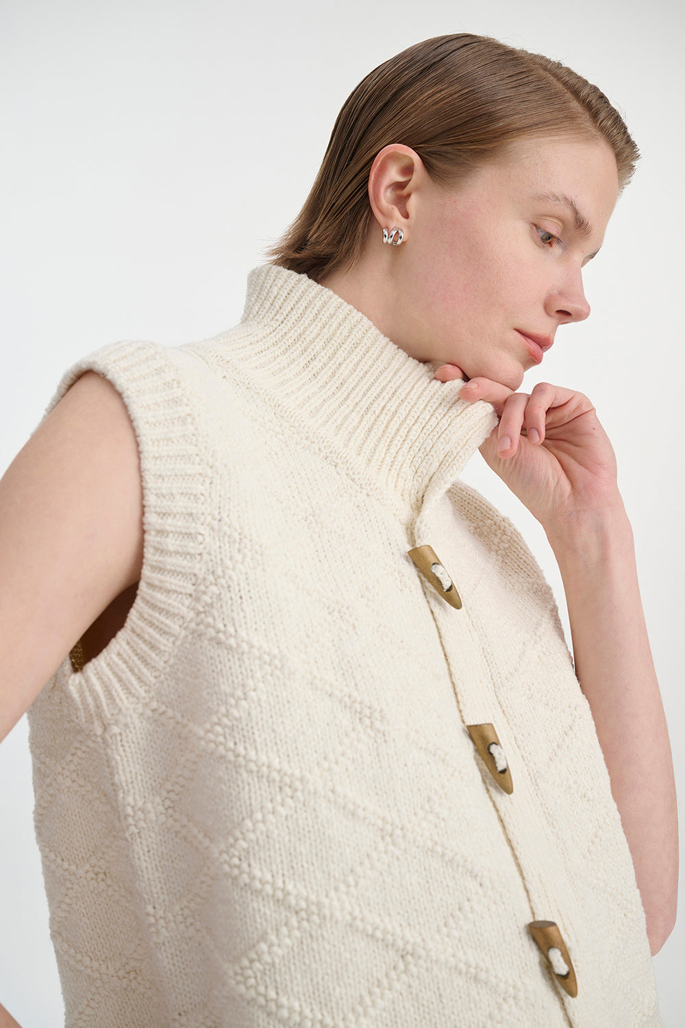 Syehnah - Basic effen mouwloos vest