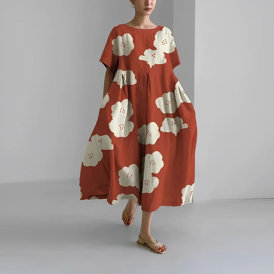 Variant image for Dames Maxi Jurk Bloemenprint Luchtige Stof Voor Zomer - Simona-57