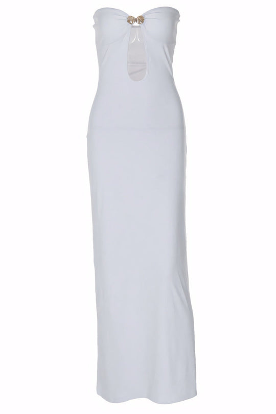 Dames Lange Jurk Flatterende Silhouet Effen Design - Alisoria-5