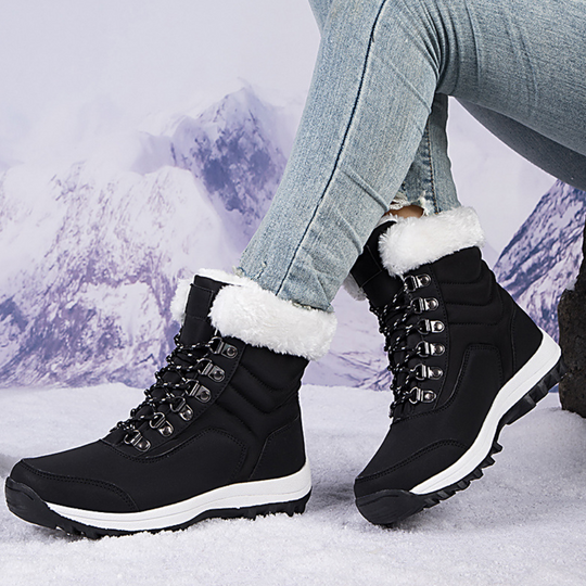 Winterlaarzen dames met antislip zool en geraffineerde details