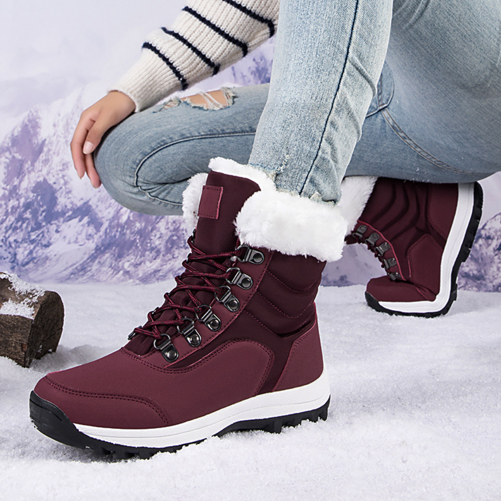 Winterlaarzen dames met antislip zool en geraffineerde details
