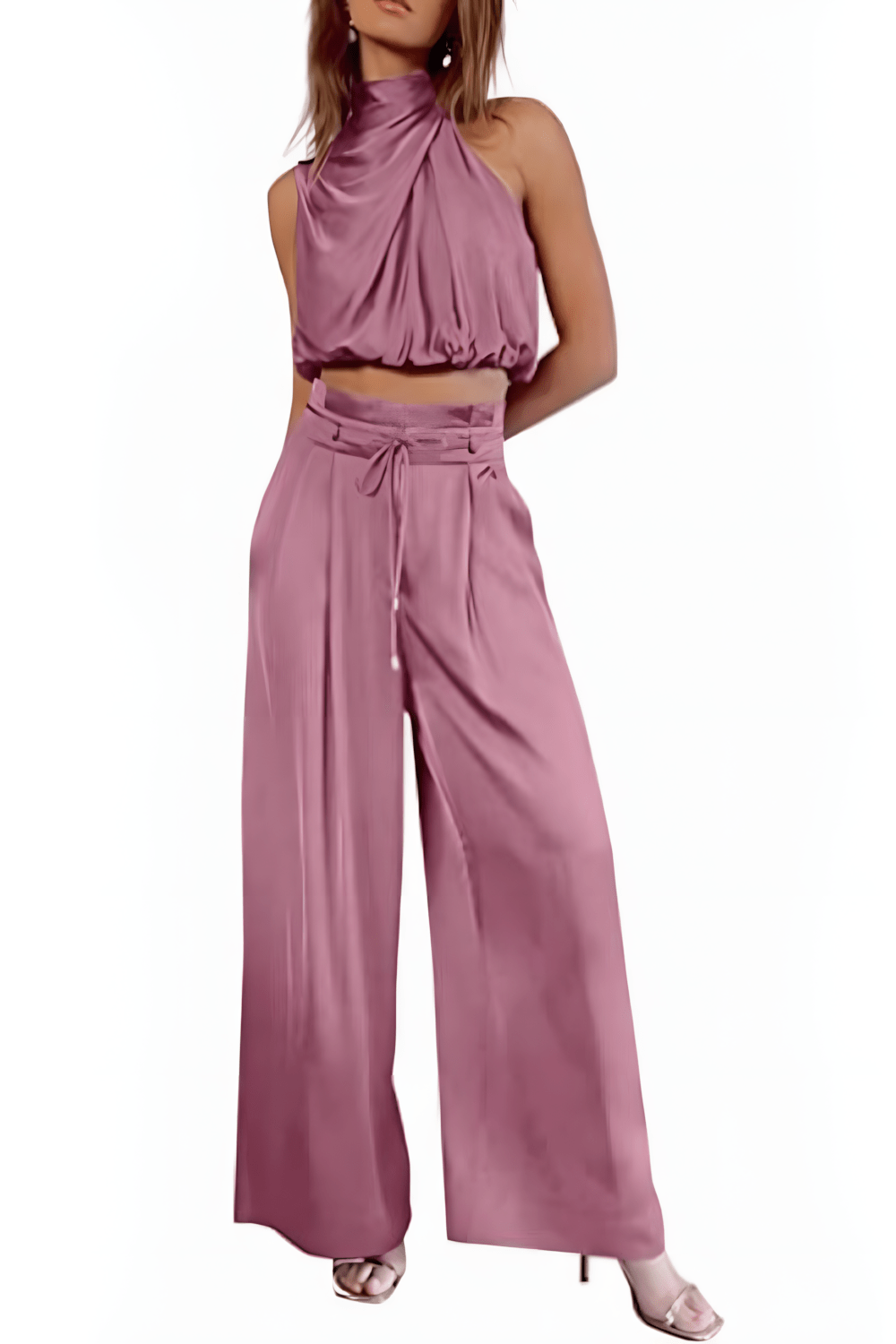 Variant image for Dames Tweedelige Set Mouwloze Top en Wijdvallende Broek - Aurora-37