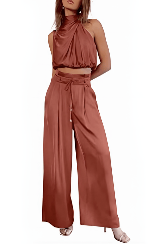 Variant image for Dames Tweedelige Set Mouwloze Top en Wijdvallende Broek - Aurora-31