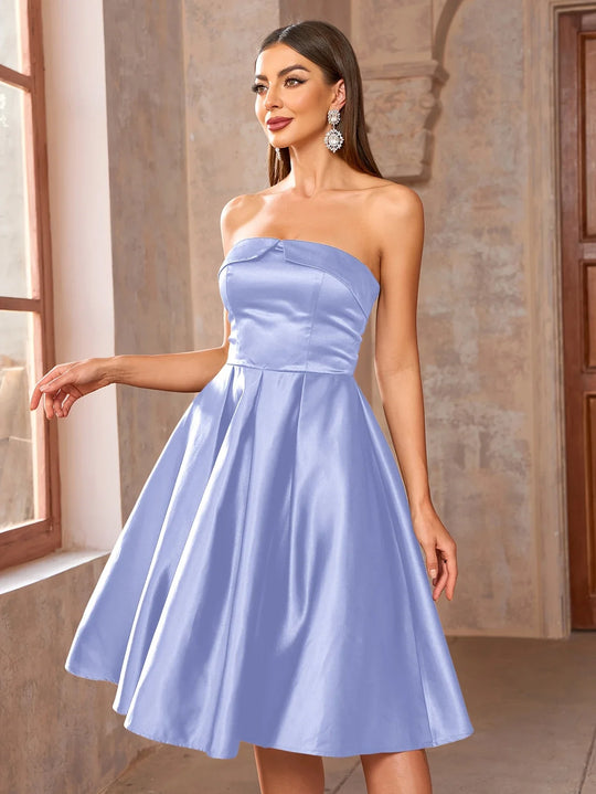 Variant image for Dames Mouwloze Satijnen Galajurk Elegant Rugloos - Sophie-1