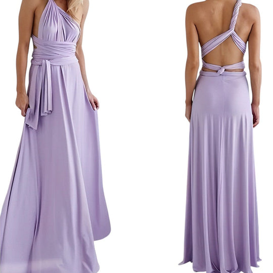 Variant image for Dames Zwarte Maxi Jurk Elegante V-hals Luxe Stof - Sophie-37