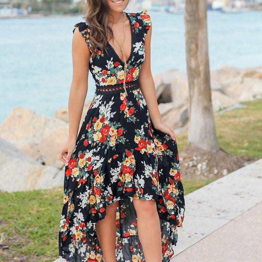 Dames Bloemige Maxi Zomerjurk - Viviana