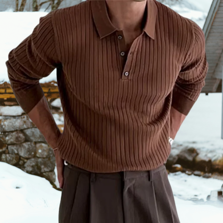 Blaine - Poloshirt met lange mouwen en nekbescherming