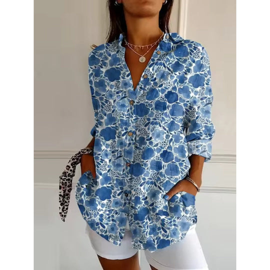 Bloemen blouse Dames | Knopenlijst & Luchtig draagcomfort