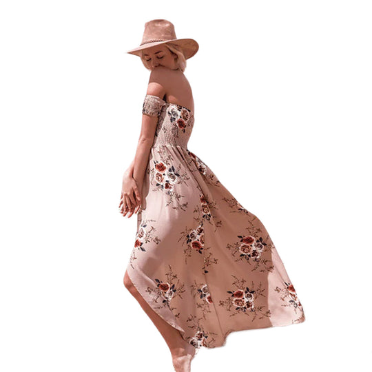 Variant image for Dames Maxi Jurk Bloemenprint Off-the-Shoulder Zomer - Lisa-1