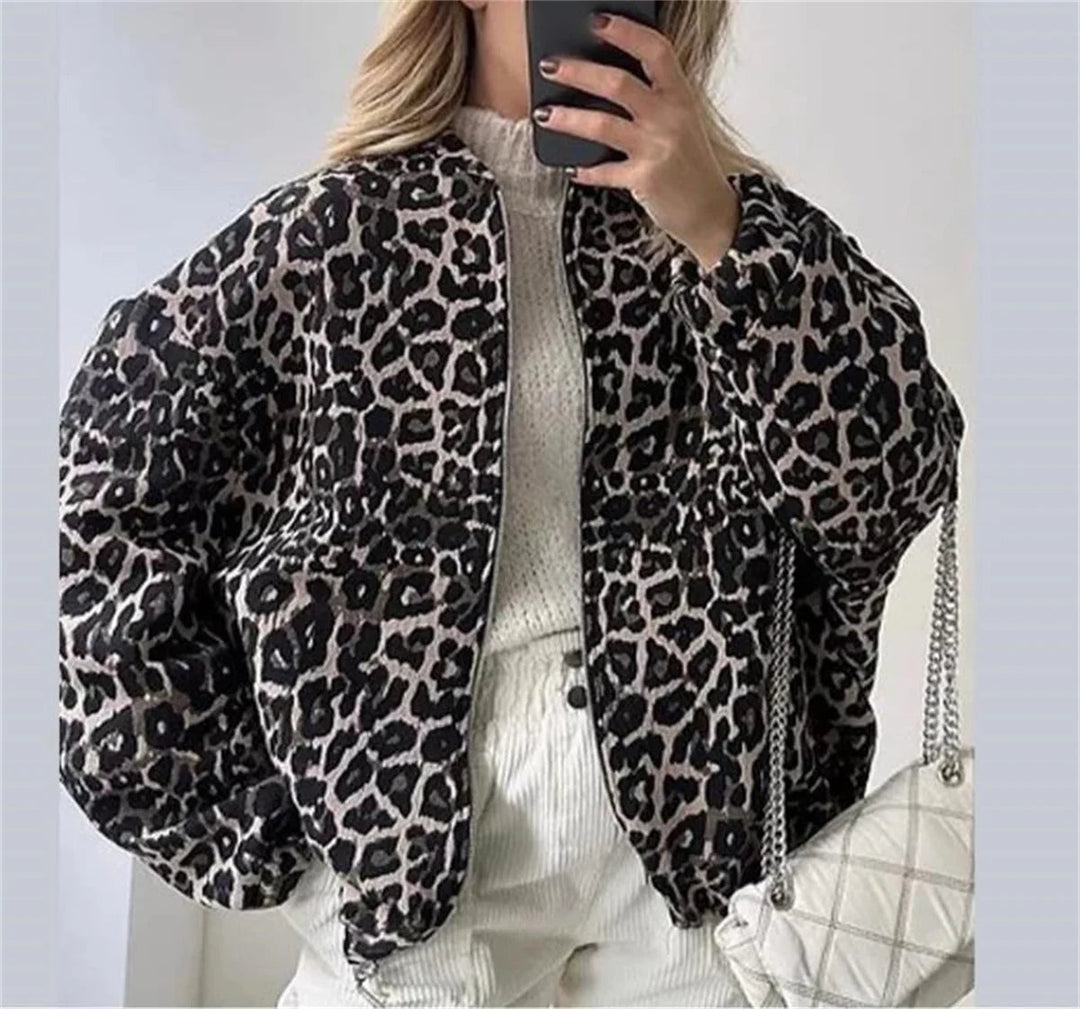 Leo | Bomber Jas Met Luipaard Print 0