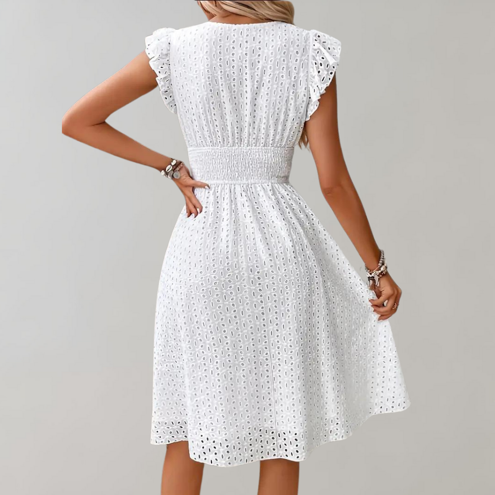 Dames Zomerjurk Ruches Ademend Comfortabel Design - Emma-5