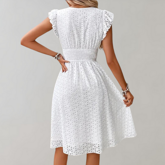 Dames Zomerjurk Ruches Ademend Comfortabel Design - Emma-5