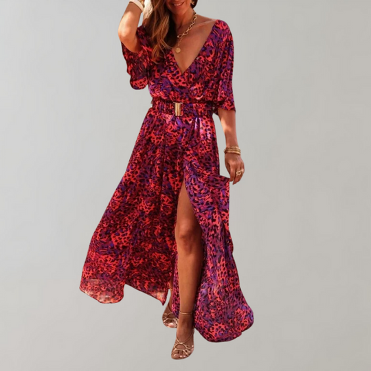 Variant image for Vrouwen Maxi Jurk Ademend Ontwerp Zwart - Thorun-21