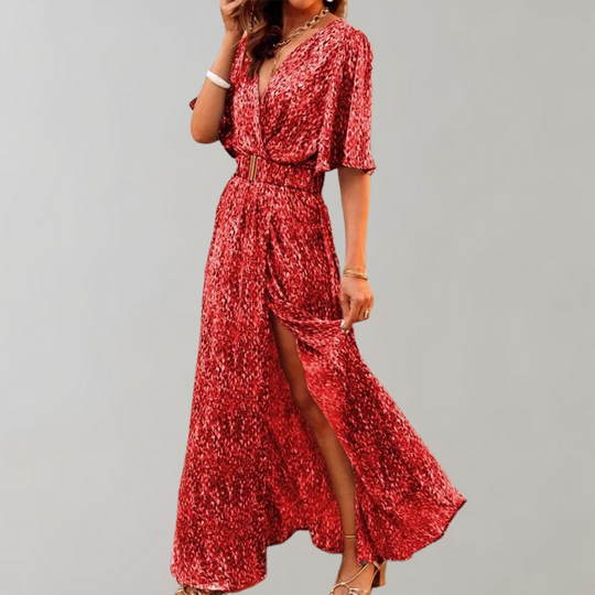 Variant image for Vrouwen Maxi Jurk Ademend Ontwerp Zwart - Thorun-26