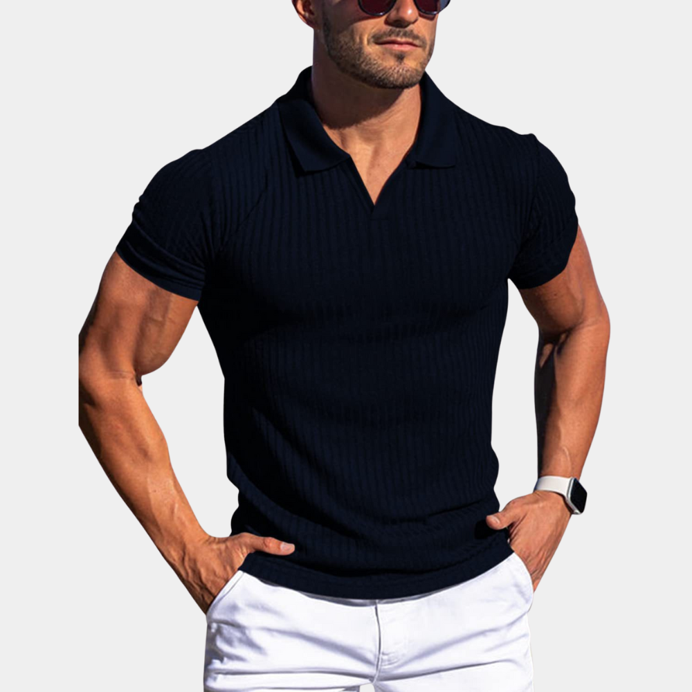 Roeland - Comfortabele slim fit herenpolo