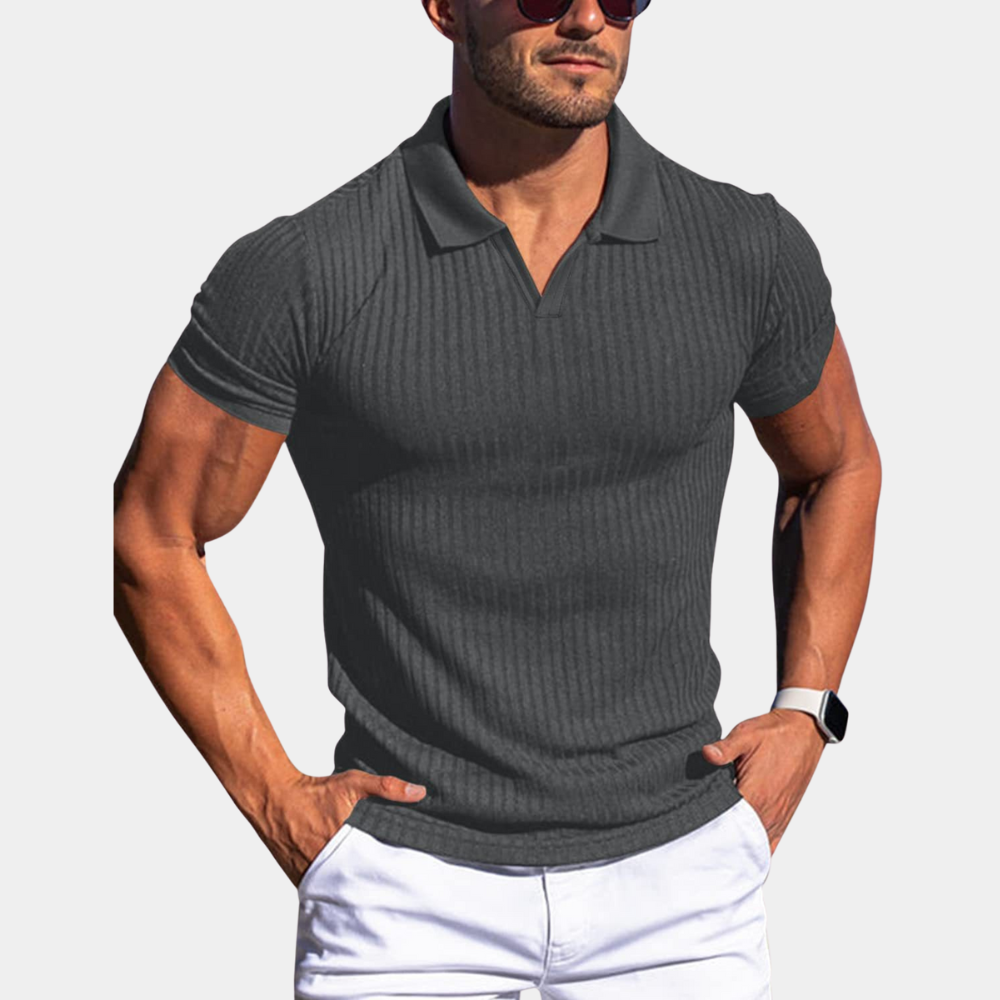 Roeland - Comfortabele slim fit herenpolo
