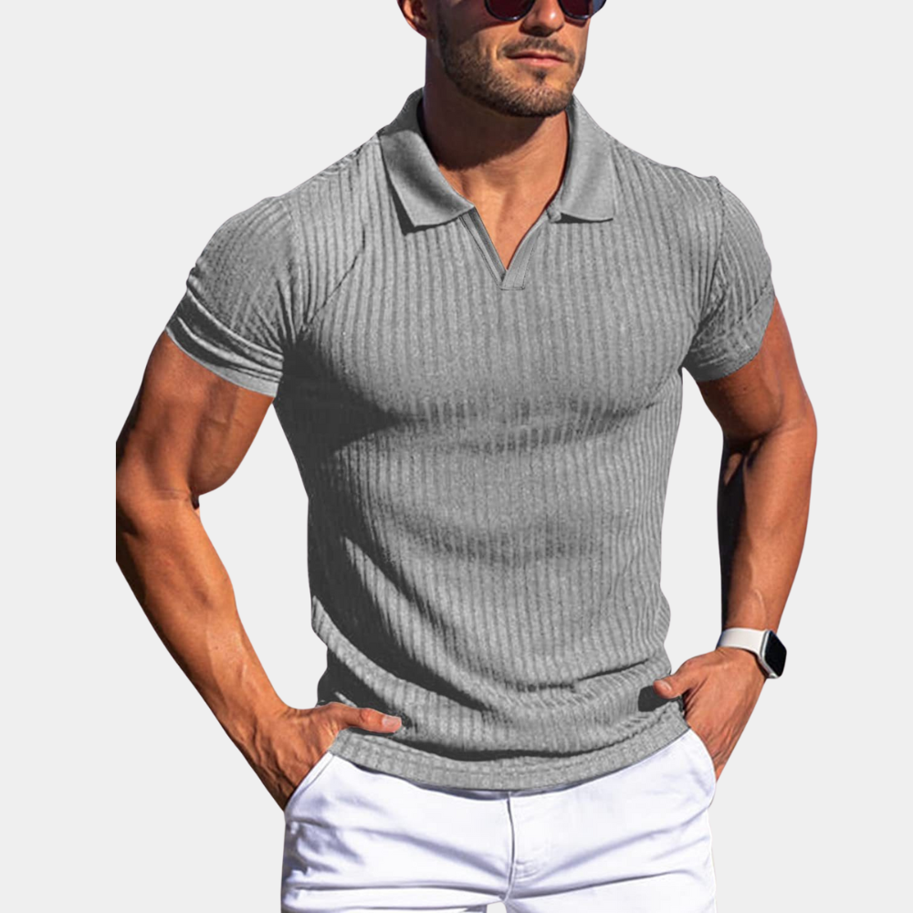 Roeland - Comfortabele slim fit herenpolo