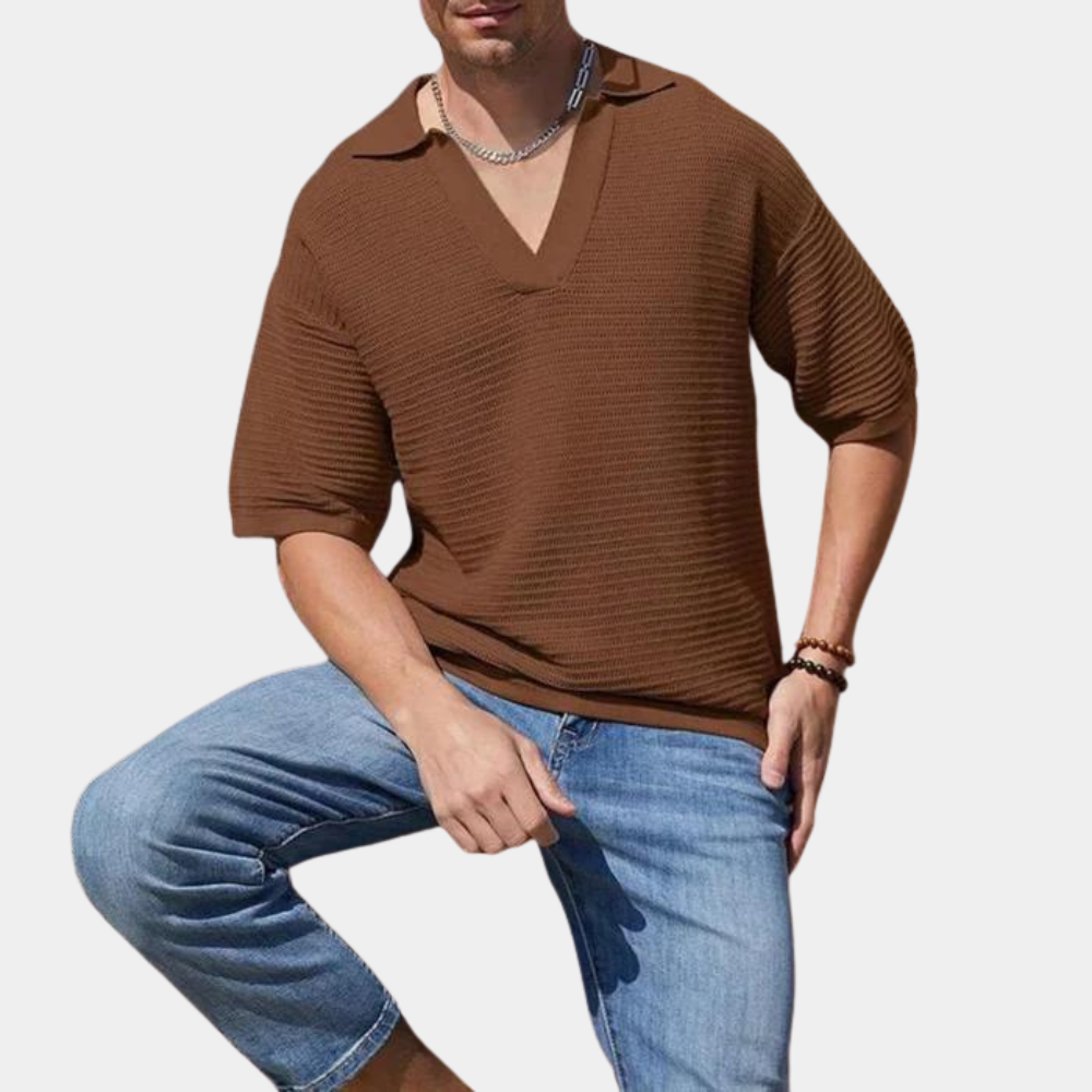 Alvin - Koel en luchtig V hals T shirt voor de zomer