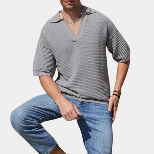 Alvin - Koel en luchtig V hals T shirt voor de zomer