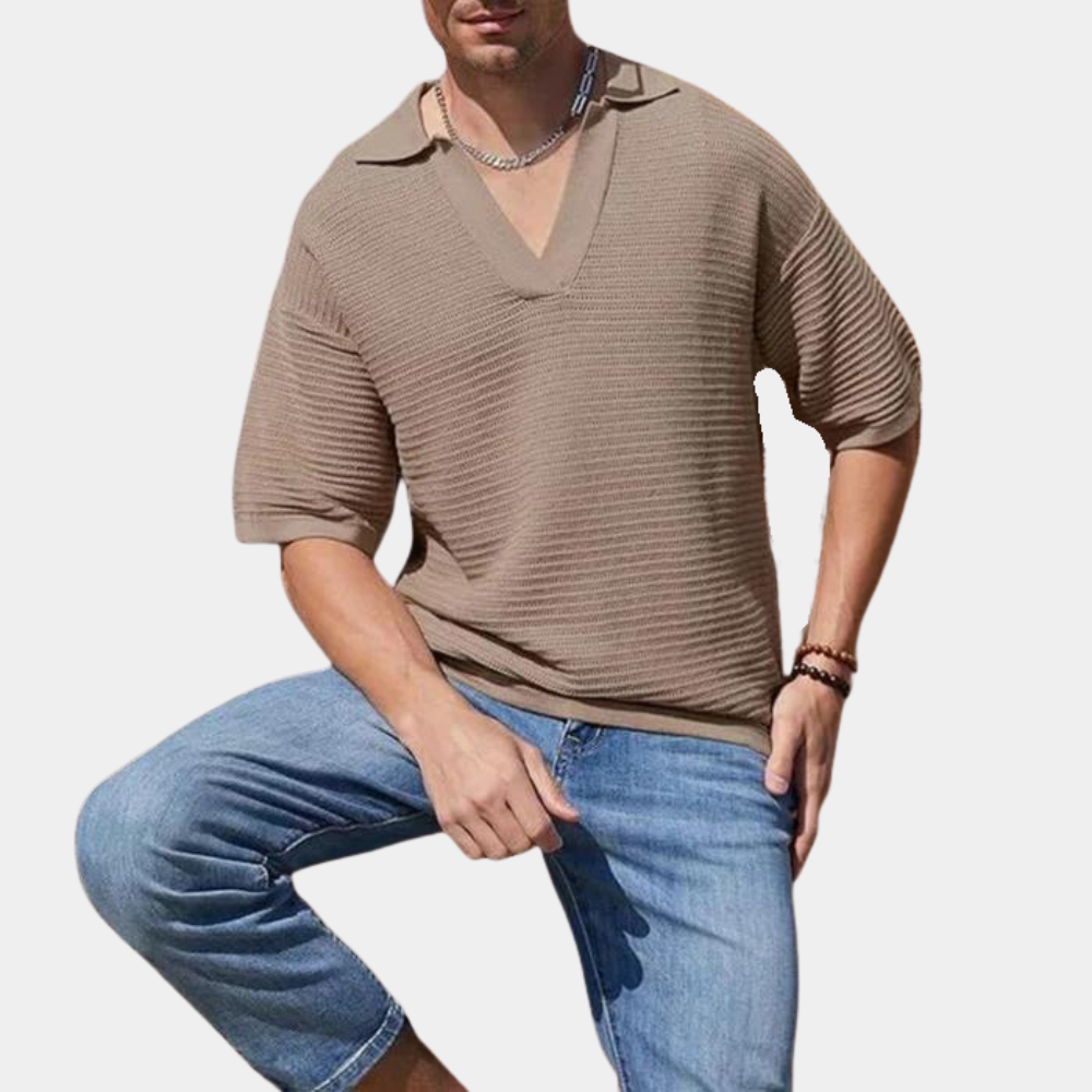 Alvin - Koel en luchtig V hals T shirt voor de zomer