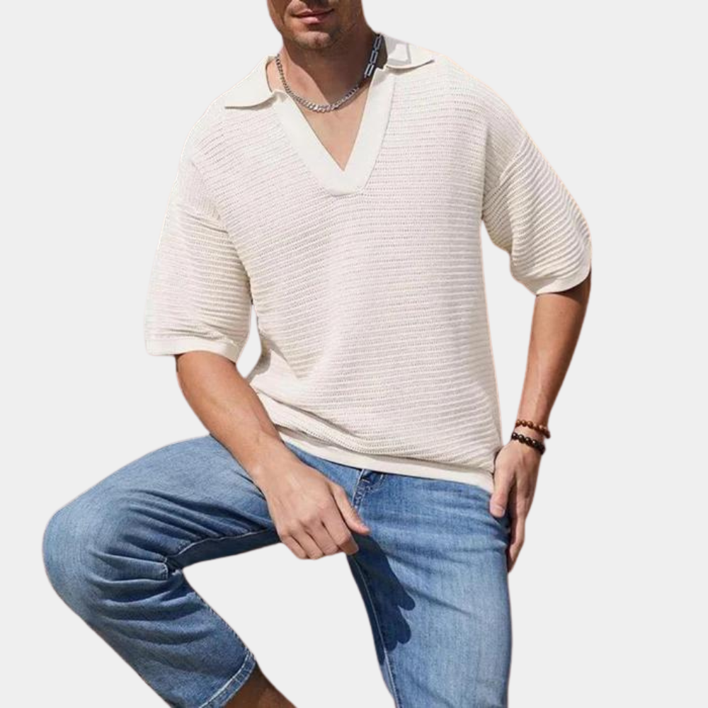 Alvin - Koel en luchtig V hals T shirt voor de zomer