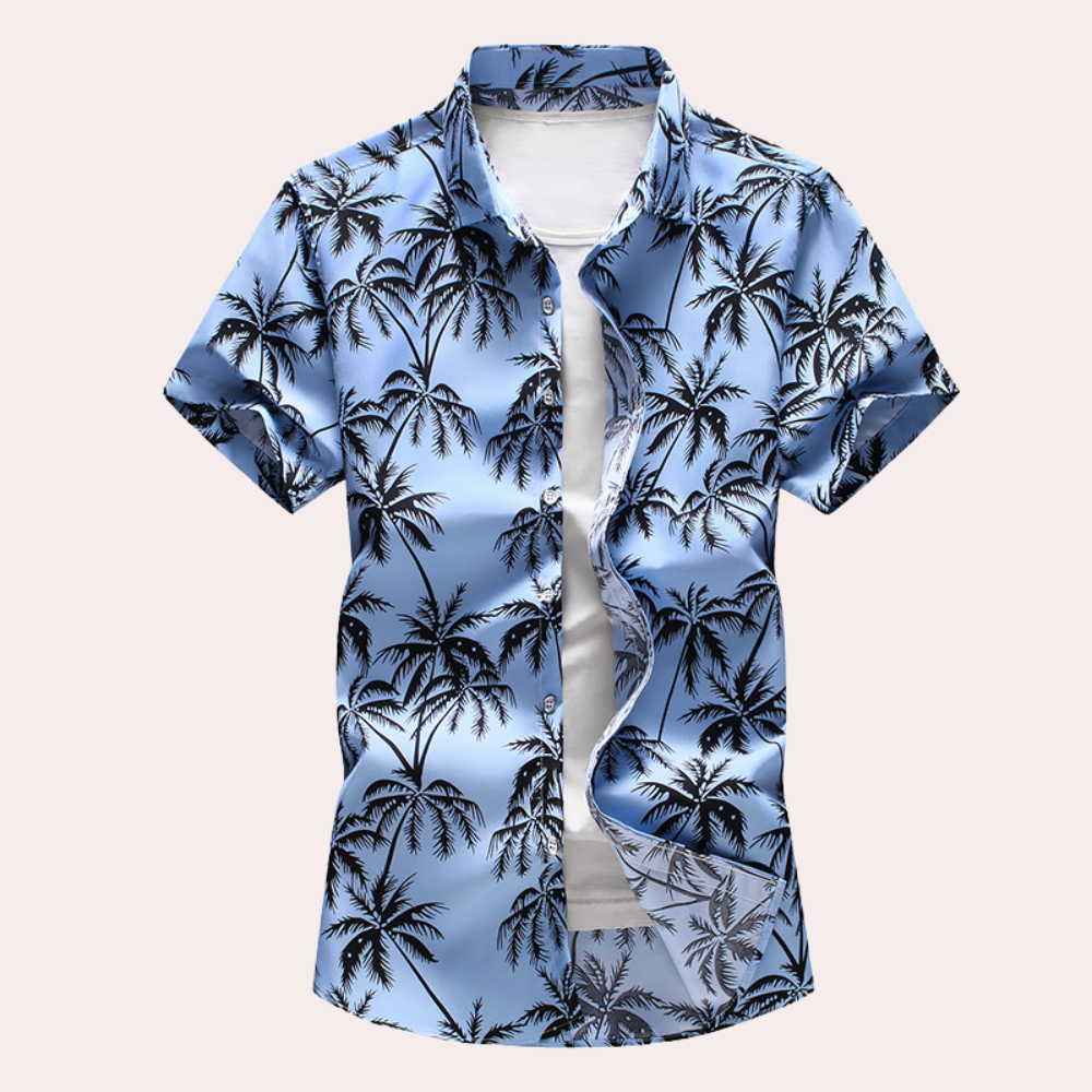 Gintaras - Levendig herenoverhemd met bloemen en Hawaii voor een tropische look
