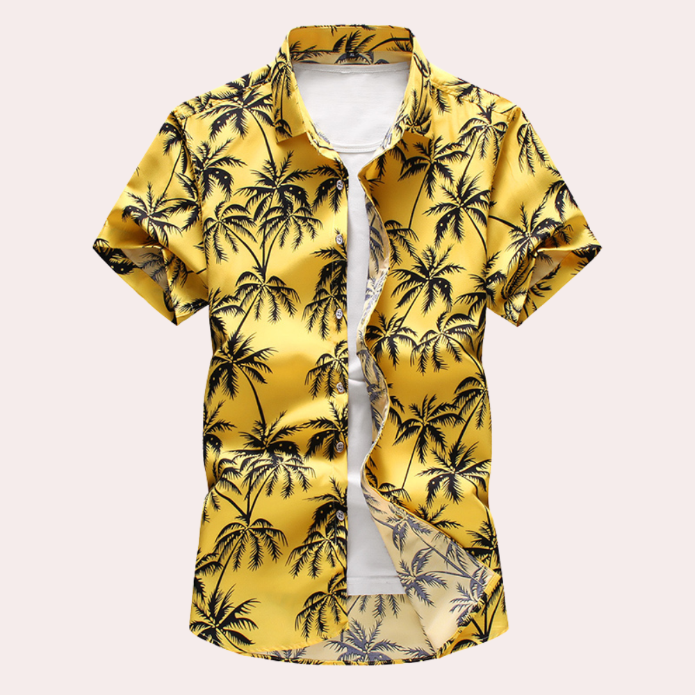 Gintaras - Levendig herenoverhemd met bloemen en Hawaii voor een tropische look
