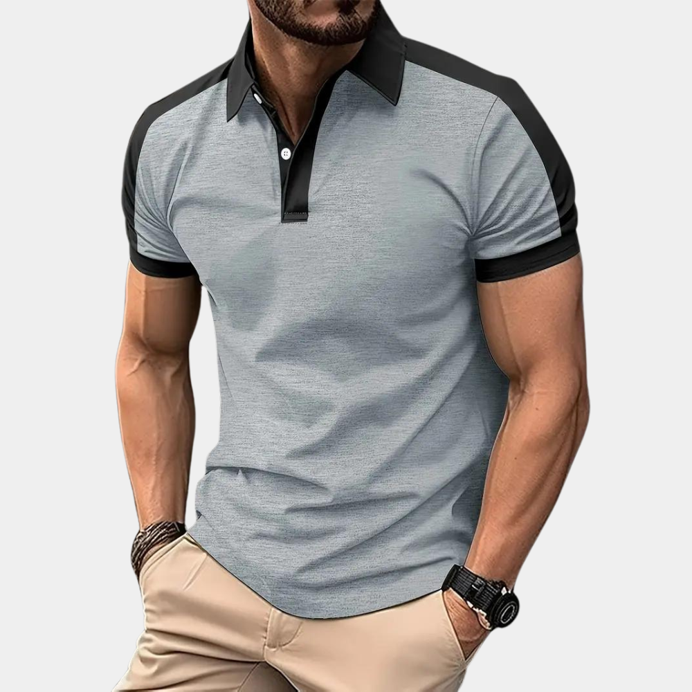 Variant image for Heren Polo Korte Mouwen Stijlvolle Look Comfortabele Katoenmix - Rihards-7