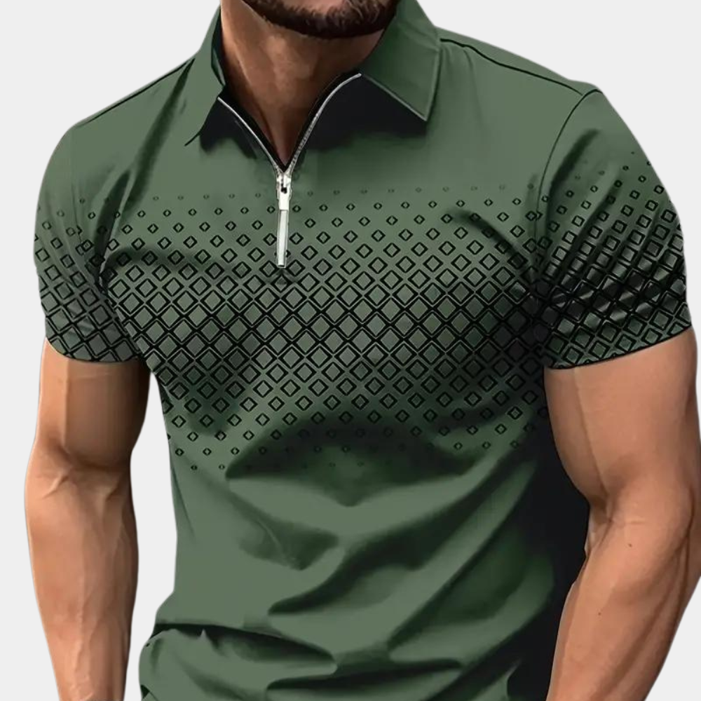 Sander - Opvallend bedrukte poloshirt voor heren