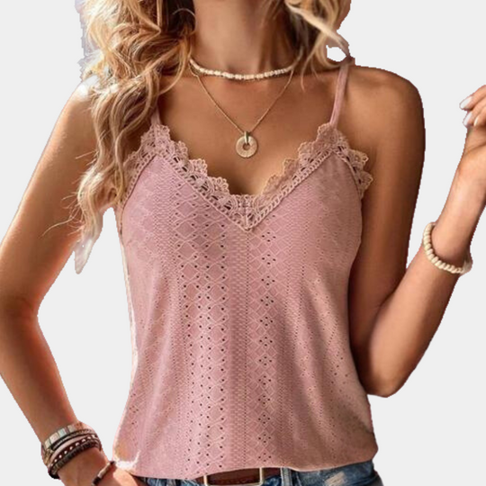 Variant image for Dames Blouse V-hals Elegant Eyelet Borduursel - Eilis-16