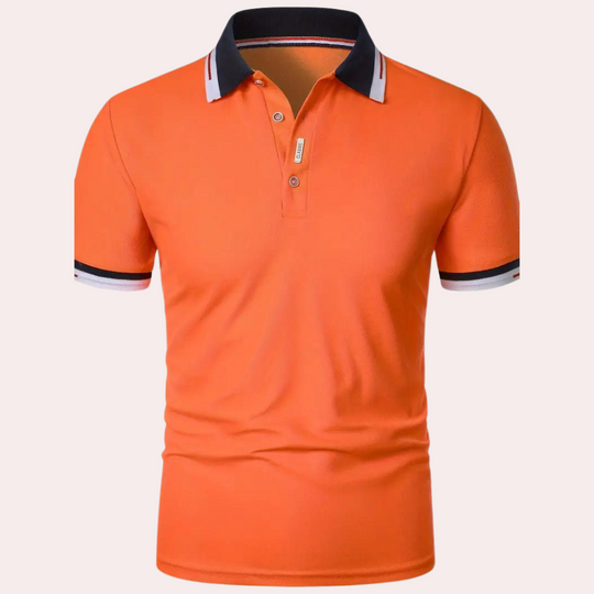 Carl - Sophisticated Elegante oranjerode polo voor heren