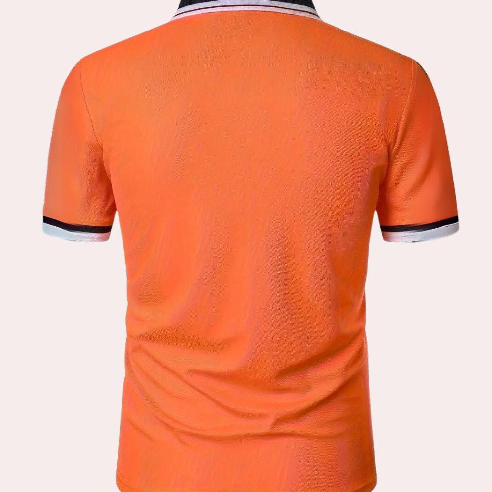 Carl - Sophisticated Elegante oranjerode polo voor heren