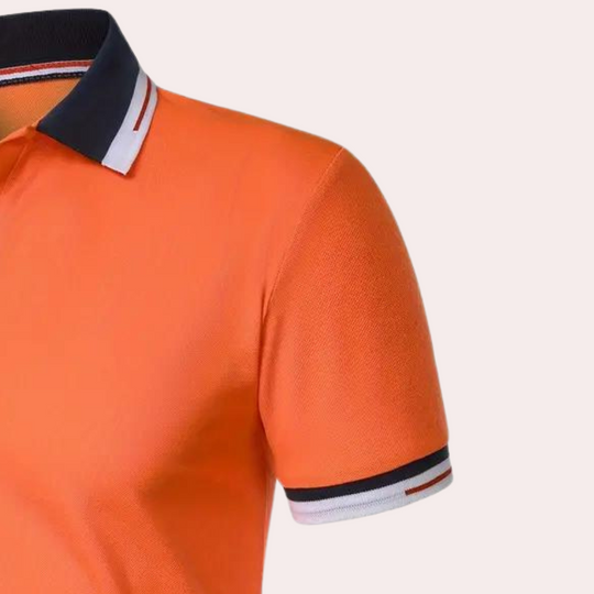 Carl - Sophisticated Elegante oranjerode polo voor heren