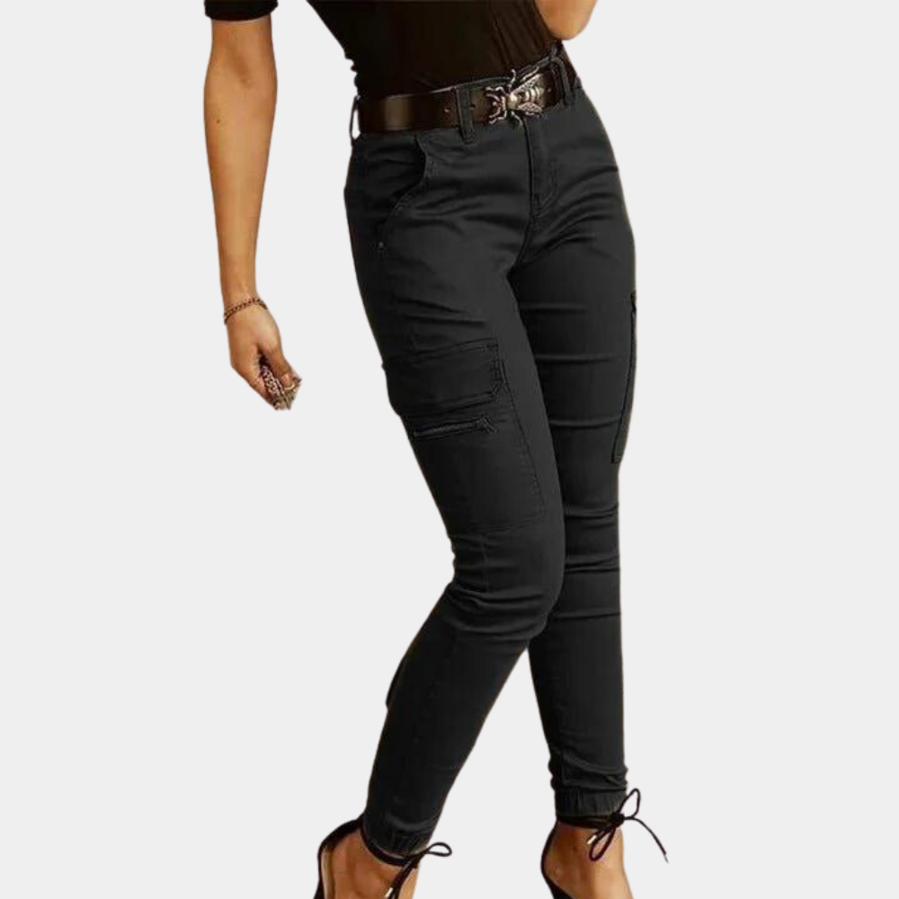 Maya - Comfortabele Dames Cargo Jeans met Relaxte Pasvorm